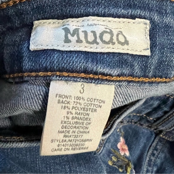 Mudd Skirt Size 3 Embroiled Floral Mini Y2K Button Front - Picture 6 of 6